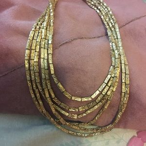 Egyptian designer necklace with real metal beads